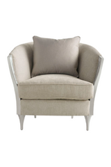 Carved Wood-Arm Lounge Chair | Caracole Cheryl | Caracole.eu.com