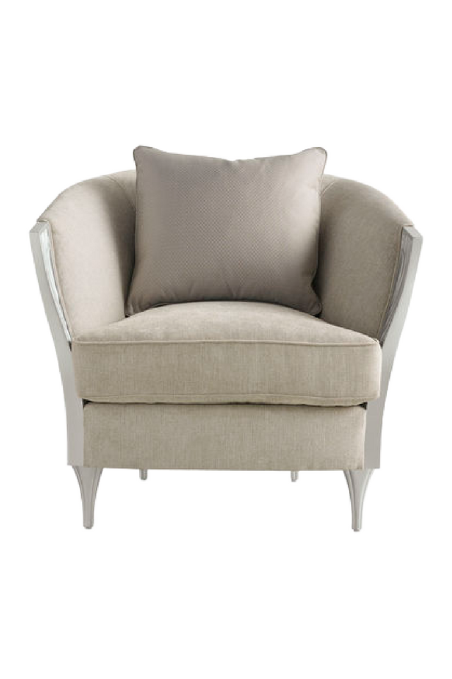 Carved Wood-Arm Lounge Chair | Caracole Cheryl | Caracole.eu.com