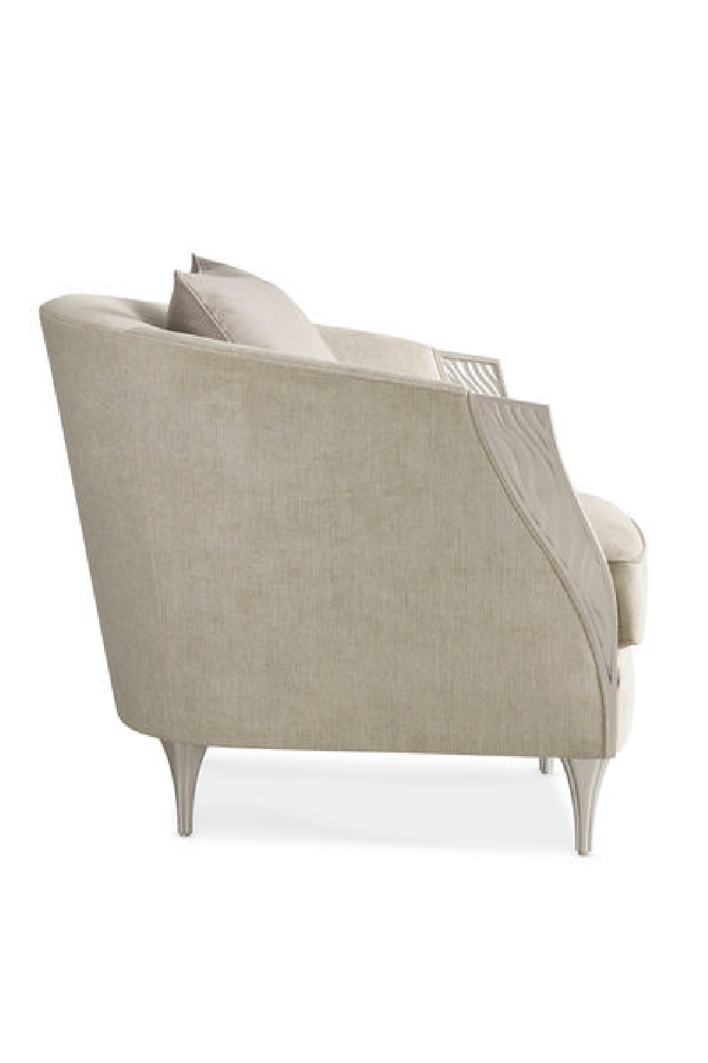 Carved Wood-Arm Lounge Chair | Caracole Cheryl | Caracole.eu.com