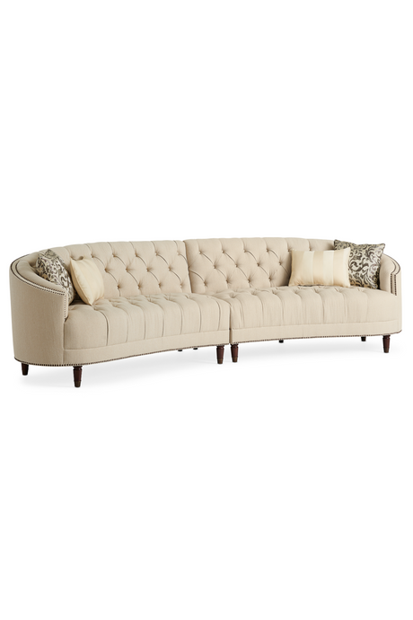 Nail-Trimmed Tufted Sofa | Caracole Laf | Caracole.eu.com