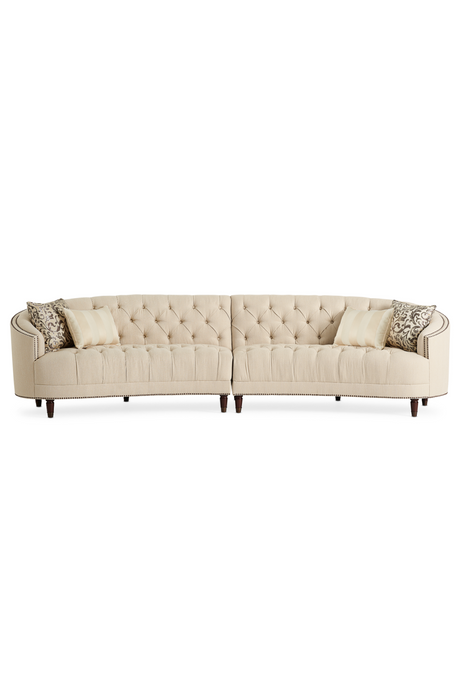 Nail-Trimmed Tufted Sofa | Caracole Raf | Caracole.eu.com