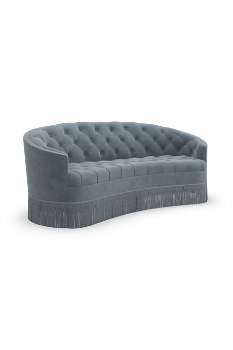Turquoise Velvet Tufted Sofa | Caracole | Caracole.eu.com