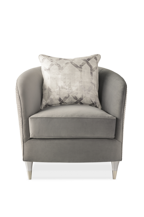 Gray Barrel Lounge Chair | Caracole Farrah | Caracole.eu.com