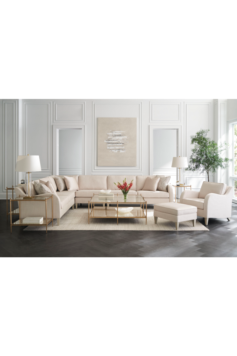 Cream Modern Loveseat | Caracole Victoria | Caracole.eu.com