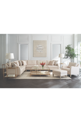 Cream Cushioned Ottoman | Caracole Victoriav | Caracole.eu.com