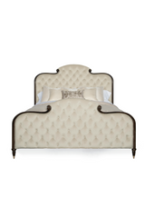 Cream Tufted Silk California King Bed | Caracole Everly |  Caracole.eu.com