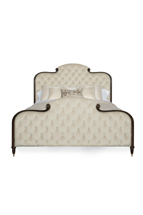 Cream Tufted Silk California King Bed | Caracole Everly |  Caracole.eu.com