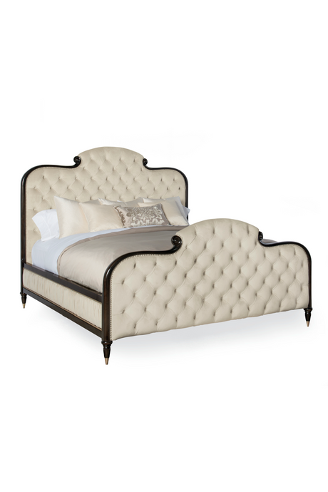Cream Tufted Silk California King Bed | Caracole Everly | Caracole.eu.com