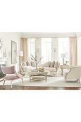 Cream Bouclé Modern Cabriole Sofa | Caracole Adela | Caracole.eu.com