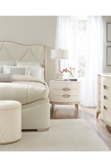 Cream Velvet Tufted Bed | Caracole Adela | Caracole.eu.com