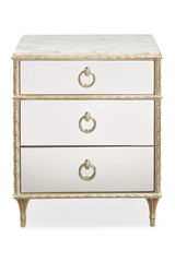 Mirrored Vintage Style Nightstand | Caracole Fontainebleau | Caracole.eu.com