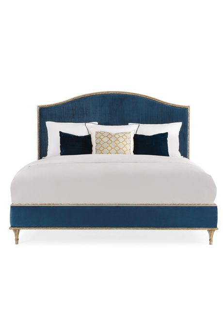 Blue Modern Platform Bed | Caracole Fontainebleau | Caracole.eu.com