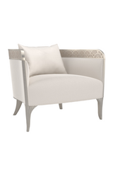 Fan Motif Cream Barrel Chair | Caracole Lillian | Caracole.eu.com
