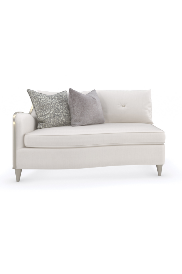 White Chenille Modular Sofa | Caracole Lillian | Caracole.eu.com