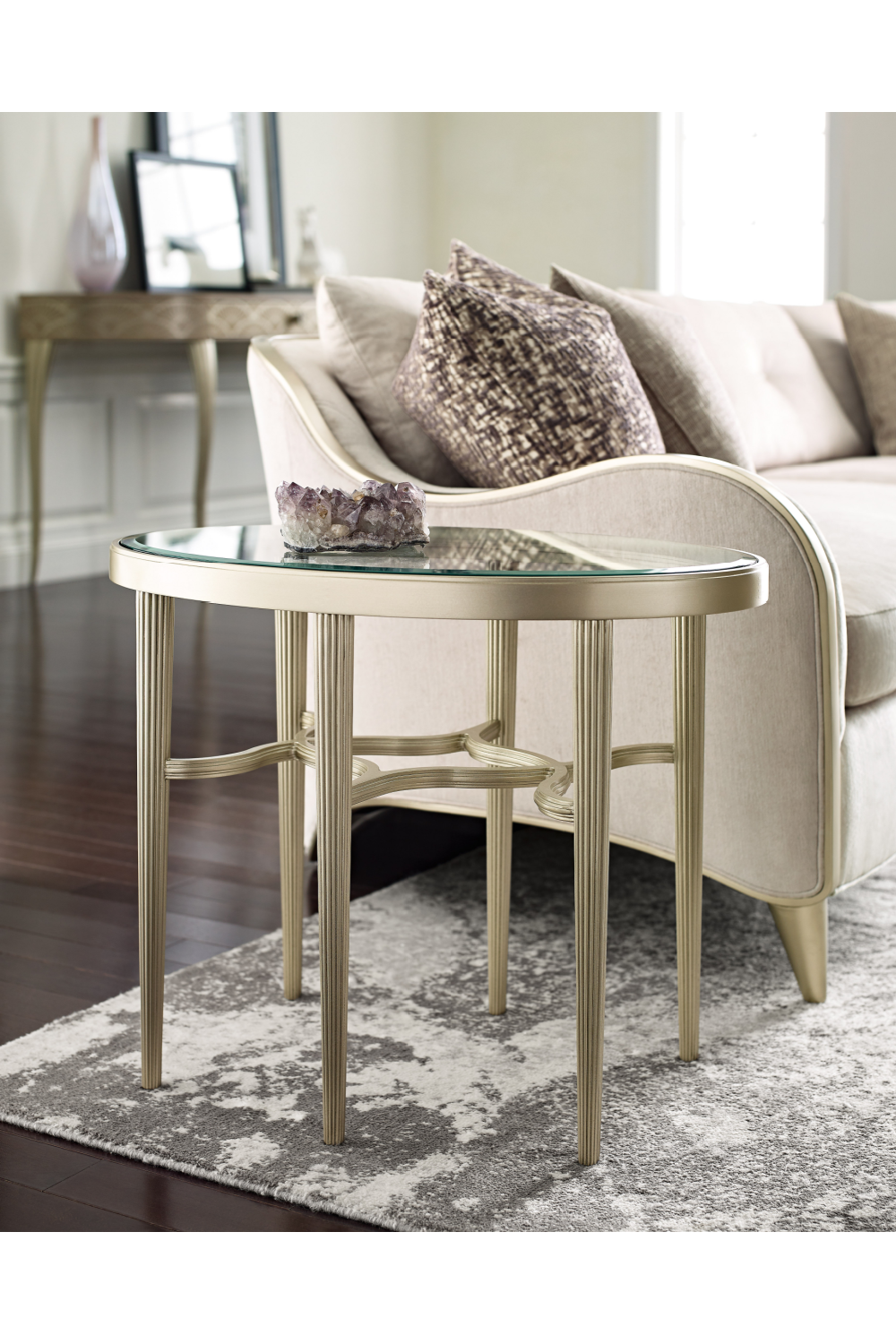 White Chenille Modular Sofa | Caracole Lillian | Caracole.eu.com