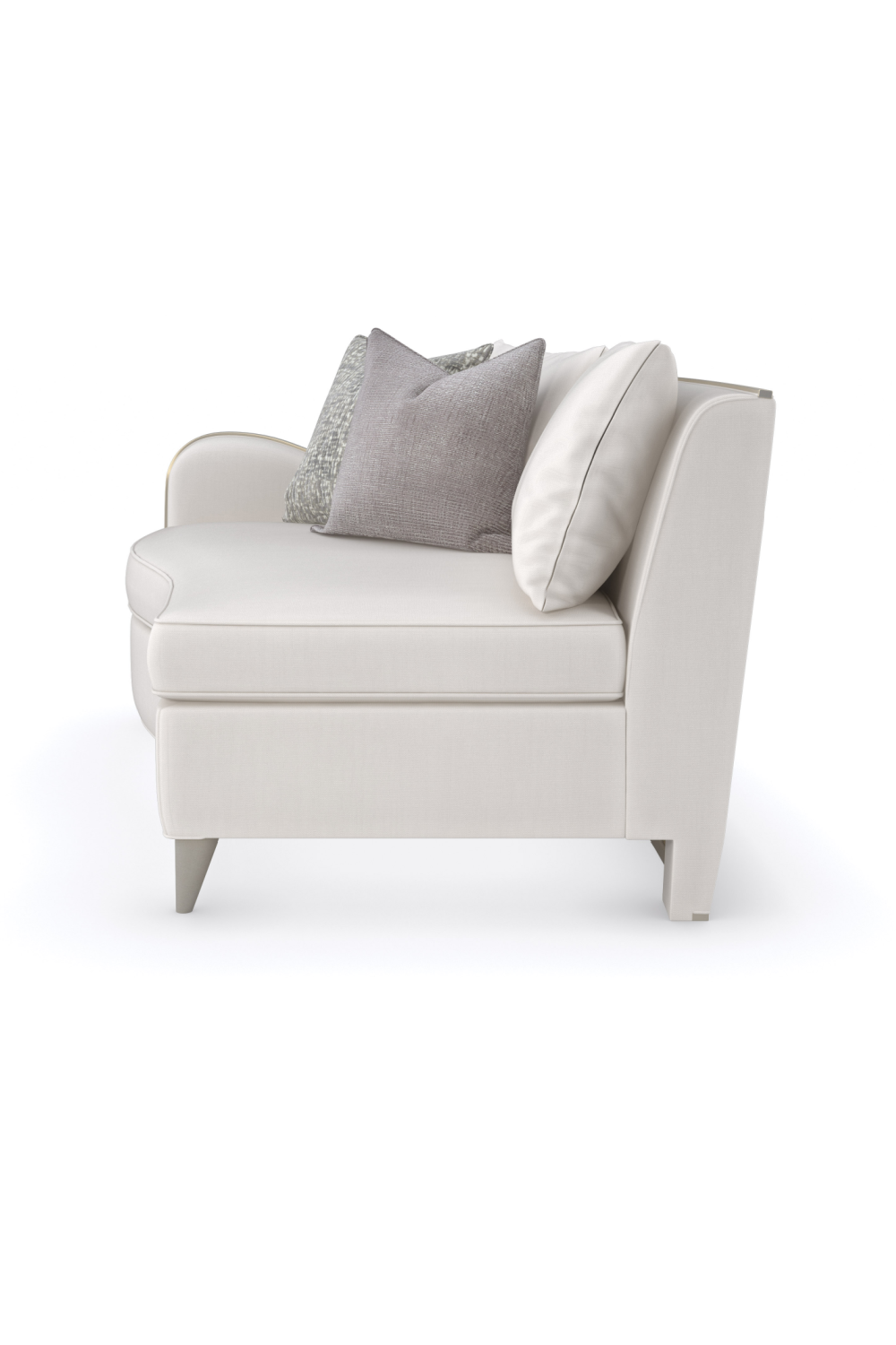 White Chenille Modular Sofa | Caracole Lillian | Caracole.eu.com
