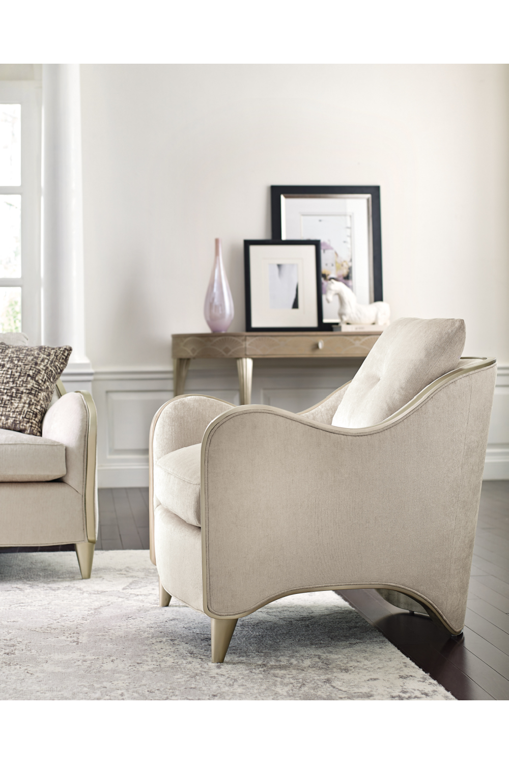 White Chenille Modular Sofa | Caracole Lillian | Caracole.eu.com