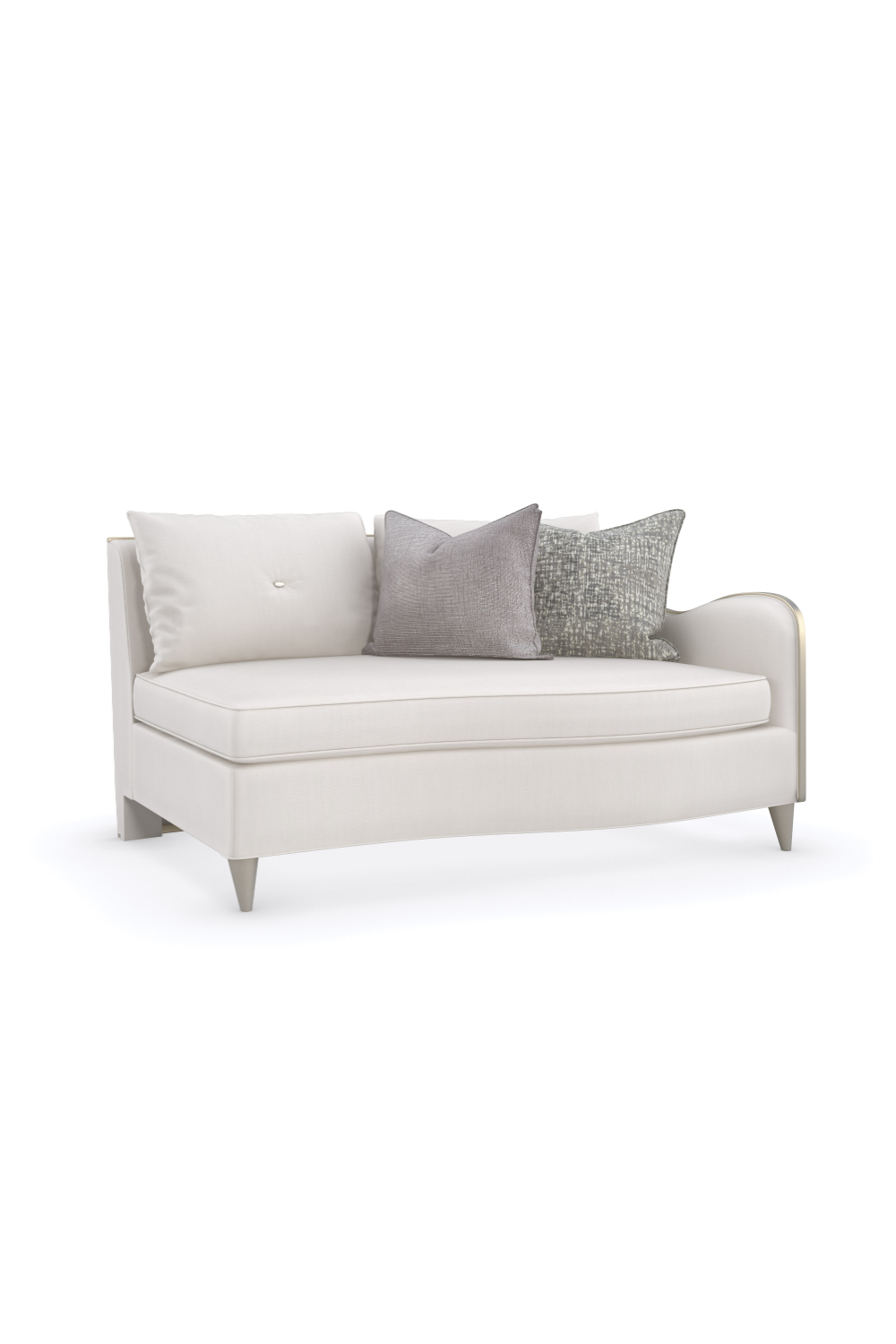 White Chenille Modular Sofa | Caracole Lillian | Caracole.eu.com