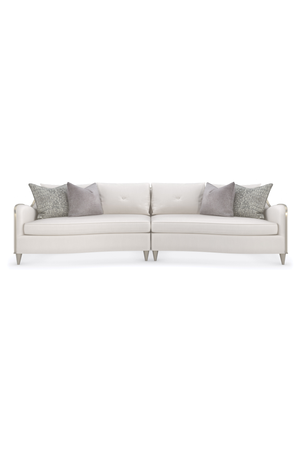 White Chenille Modular Sofa | Caracole Lillian | Caracole.eu.com