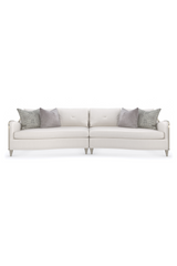 White Chenille Modular Sofa | Caracole Lillian | Caracole.eu.com