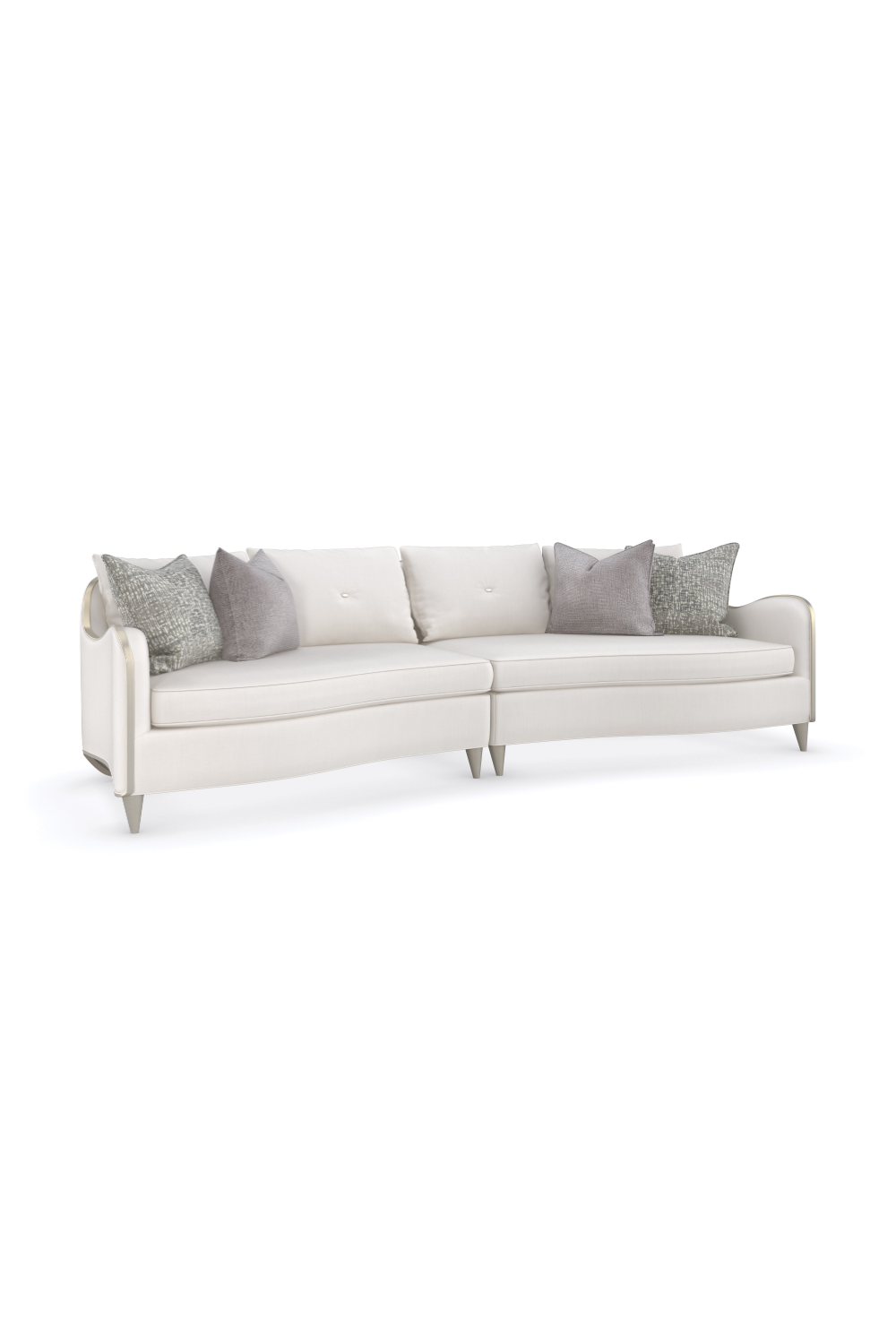 White Chenille Modular Sofa | Caracole Lillian | Caracole.eu.com