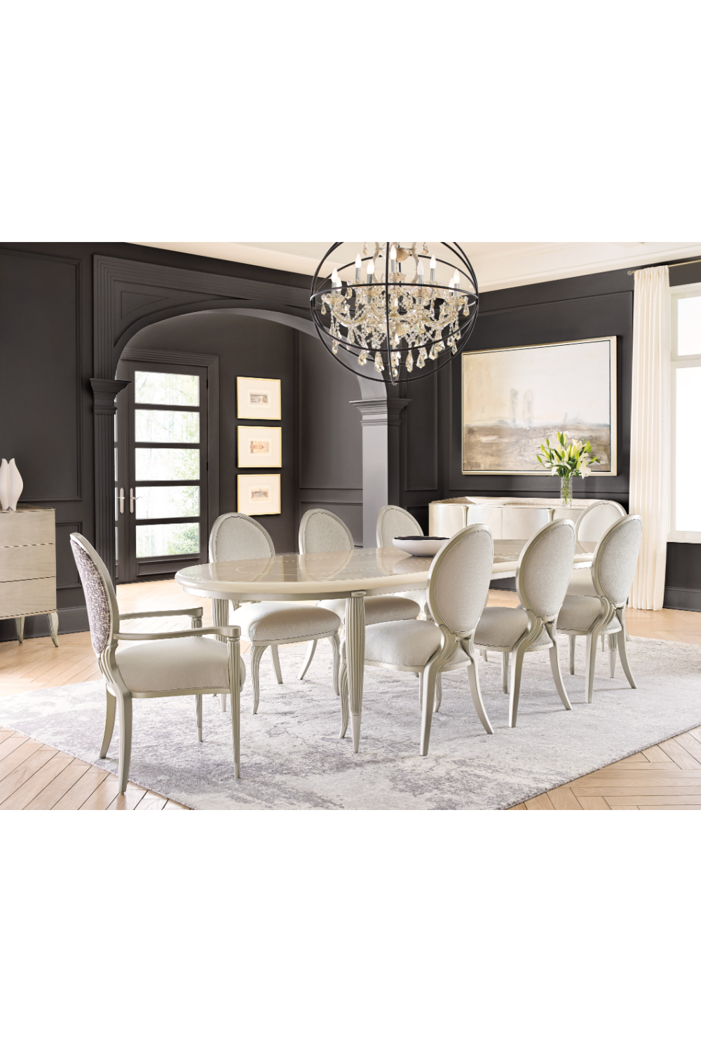 Velvet Modern Side Chair | Caracole Lillian | Caracole.eu.com