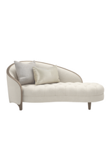 Cream Velvet Tufted Chaise | Caracole Valentina | Caracole.eu.com