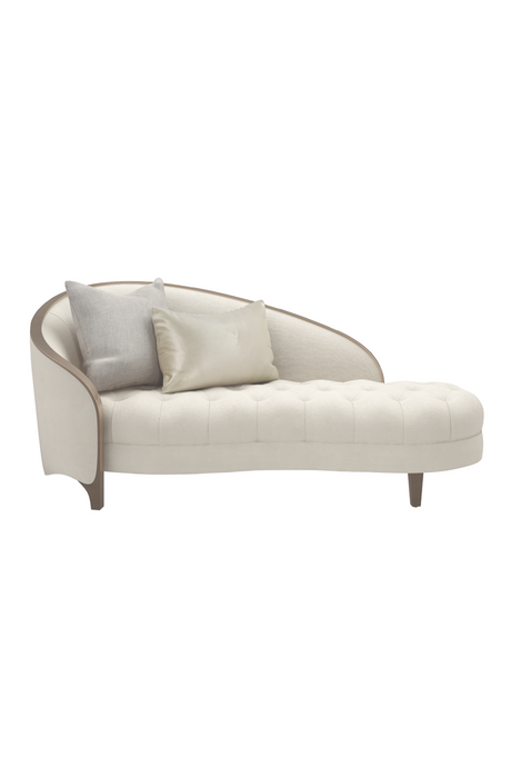 Cream Velvet Tufted Chaise | Caracole Valentina | Caracole.eu.com