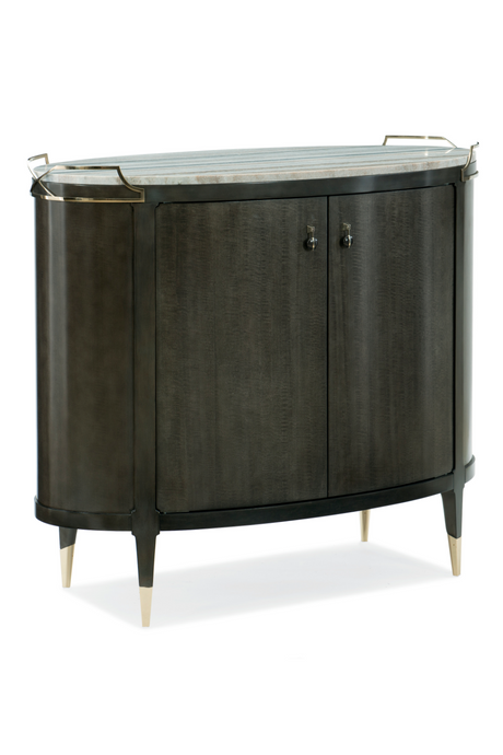 Oval Modern Bar Cabinet | Caracole Mix-ology | Caracole.eu.com