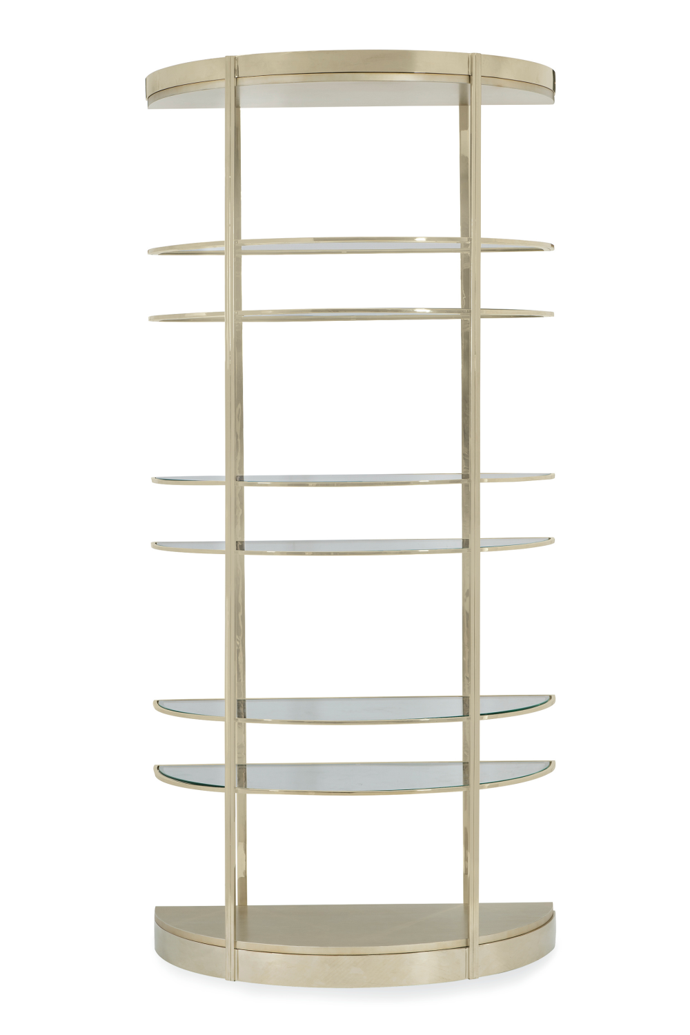 Half-Moon Gold Shelving Unit | Caracole Up Up And Away | Caracole.eu.com
