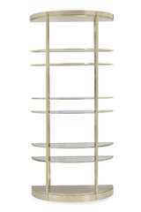 Half-Moon Gold Shelving Unit | Caracole Up Up And Away | Caracole.eu.com