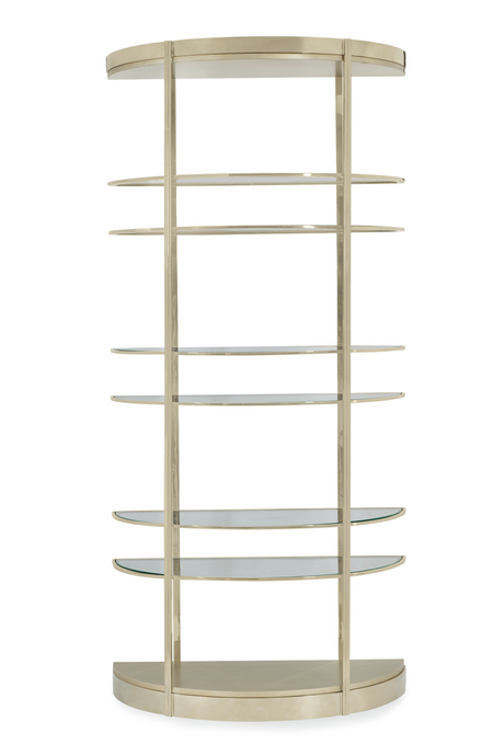 Half-Moon Gold Shelving Unit | Caracole Up Up And Away | Caracole.eu.com