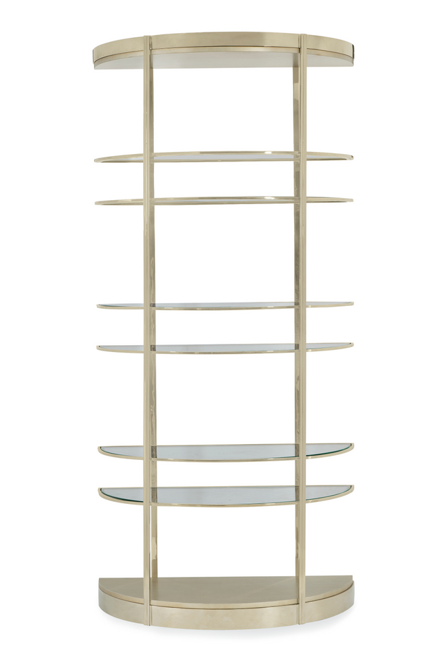 Half-Moon Gold Shelving Unit | Caracole Up Up And Away | Caracole.eu.com