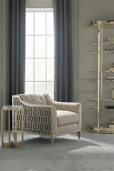 Half-Moon Gold Shelving Unit | Caracole Up Up And Away | Caracole.eu.com