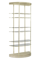 Half-Moon Gold Shelving Unit | Caracole Up Up And Away | Caracole.eu.com