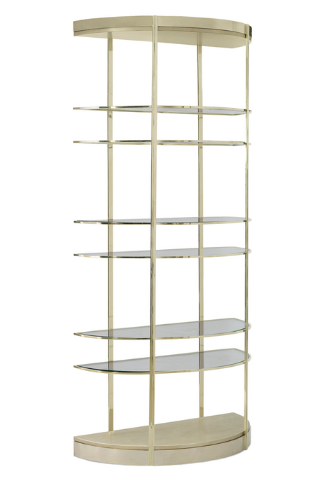 Half-Moon Gold Shelving Unit | Caracole Up Up And Away | Caracole.eu.com