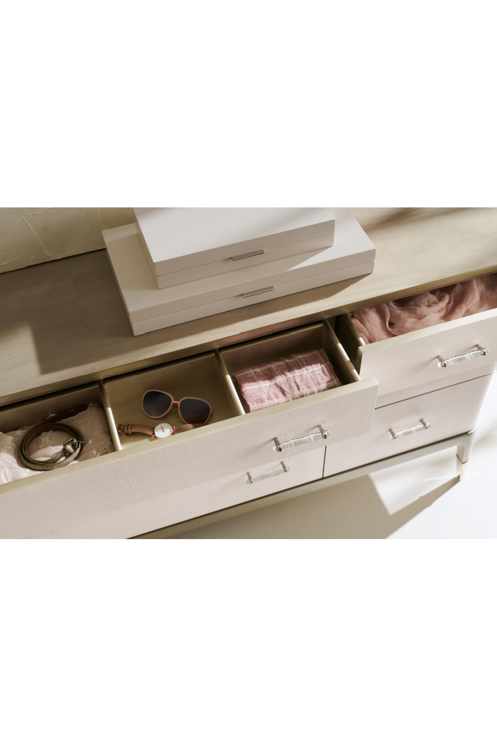 Cream Shagreen Dresser | Caracole Dreamy | Caracole.eu.com