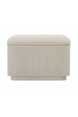 Beige Fluted Storage Ottoman | Caracole For The Love Of | Caracole.eu.com