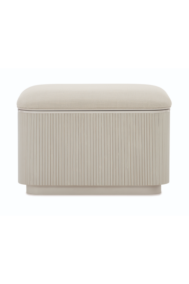 Beige Fluted Storage Ottoman | Caracole For The Love Of | Caracole.eu.com