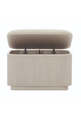Beige Fluted Storage Ottoman | Caracole For The Love Of | Caracole.eu.com
