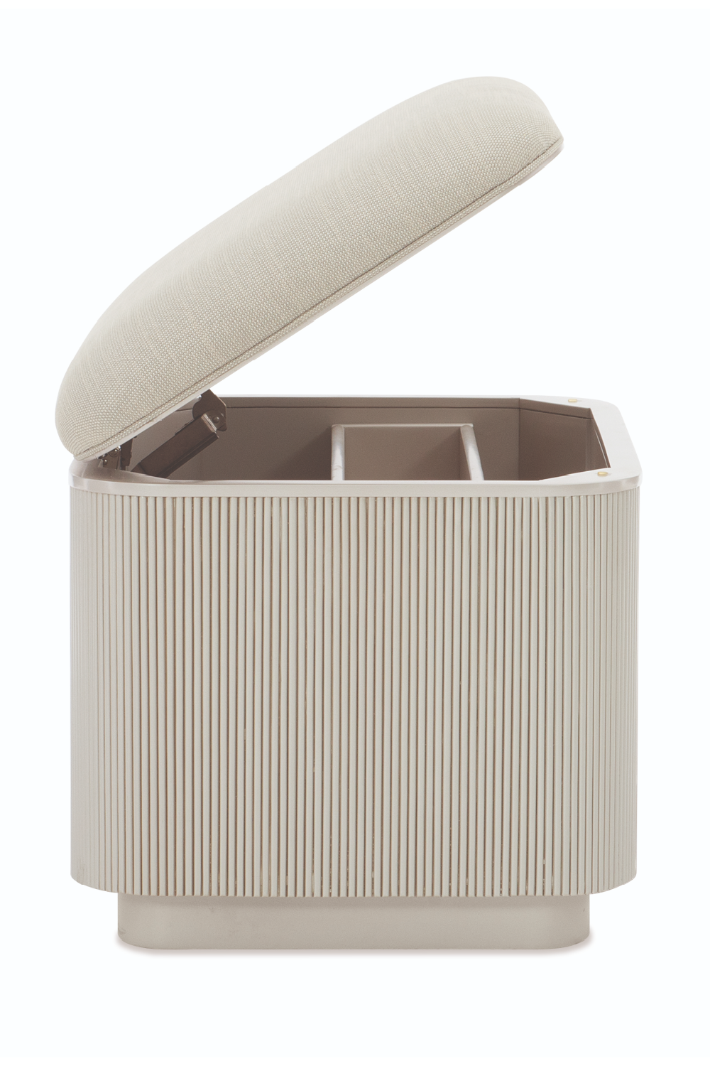 Beige Fluted Storage Ottoman | Caracole For The Love Of | Caracole.eu.com