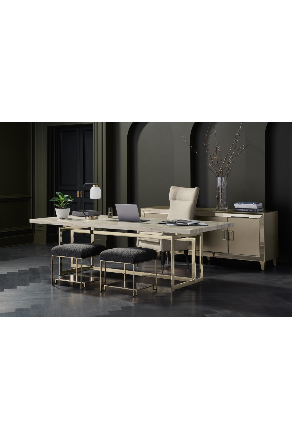 Beige Marble Dining Table | Caracole Wish You Were Here | Caracole.eu.com