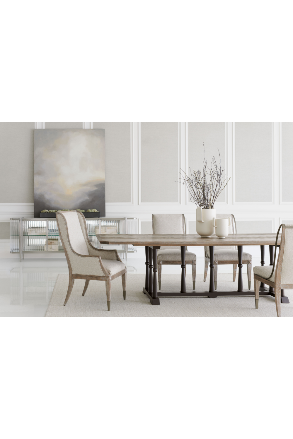 Ash Driftwood Classic Dining Table | Caracole Dinner Circuit 96 | Caracole.eu.com
