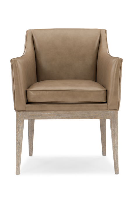 Brown Leather Dining Armchair | Caracole Free And Easy | Caracole.eu.com