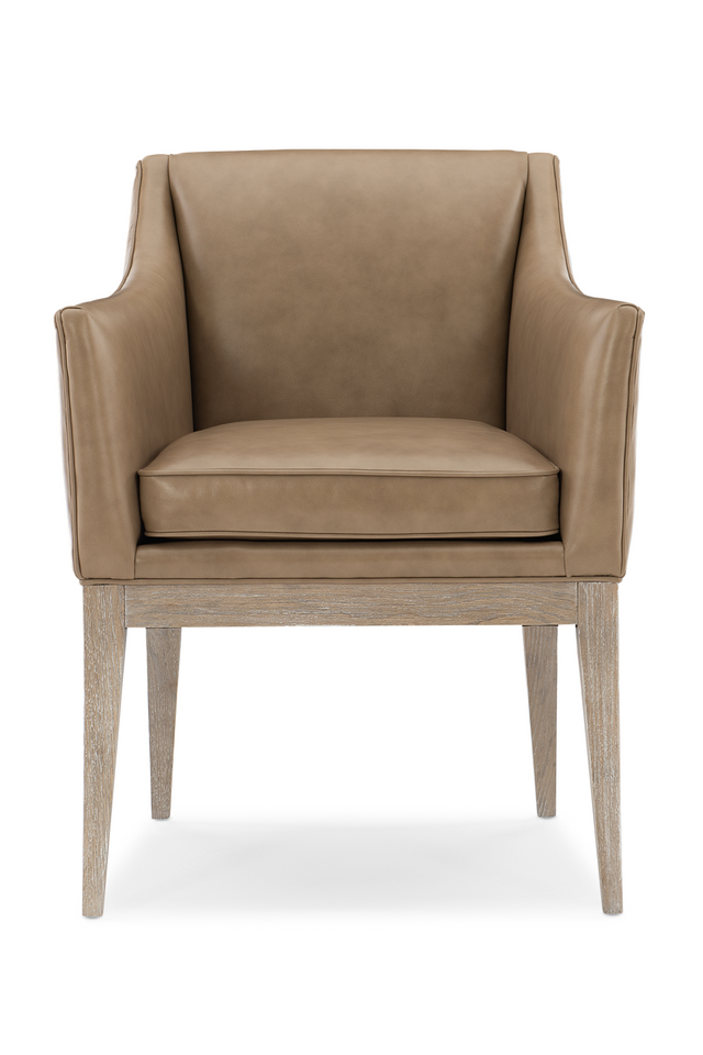 Brown Leather Dining Armchair | Caracole Free And Easy | Caracole.eu.com