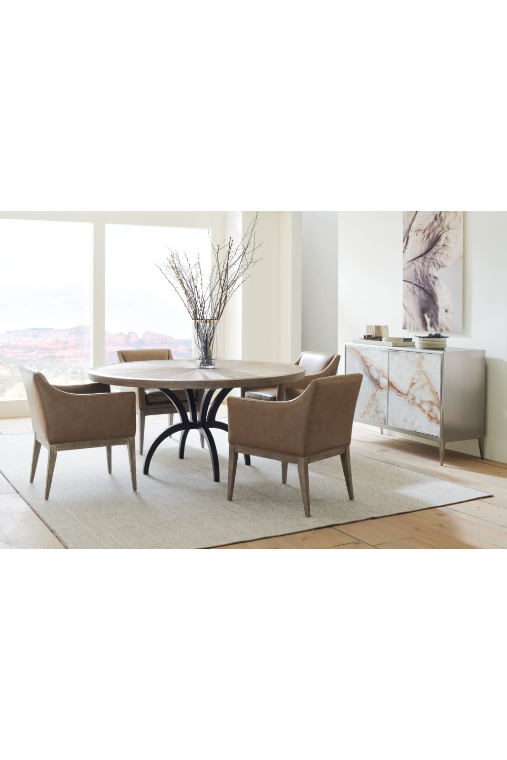 Brown Leather Dining Armchair | Caracole Free And Easy | Caracole.eu.com