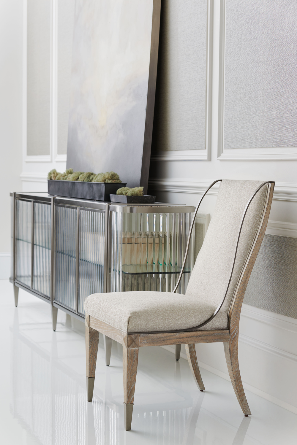 Ash Wood Side Chair | Caracole Open Arms | Caracole.eu.com