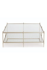 Metal Framed Glass Cocktail Table | Caracole Perfectly Square | Caracole.eu.com