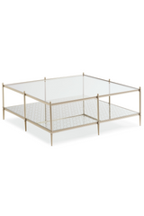 Metal Framed Glass Cocktail Table | Caracole Perfectly Square | Caracole.eu.com
