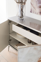 Patterned White Agate Cabinet | Caracole Rock Steady | Caracole.eu.com
